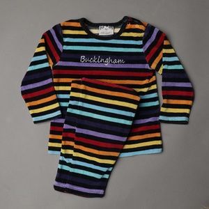 Cozy Velour Striped Set